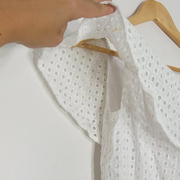 Buddy Love Women's White Cotton Blend Off Shoulder Summer Playsuit Romper Size S - Picture 3 of 10